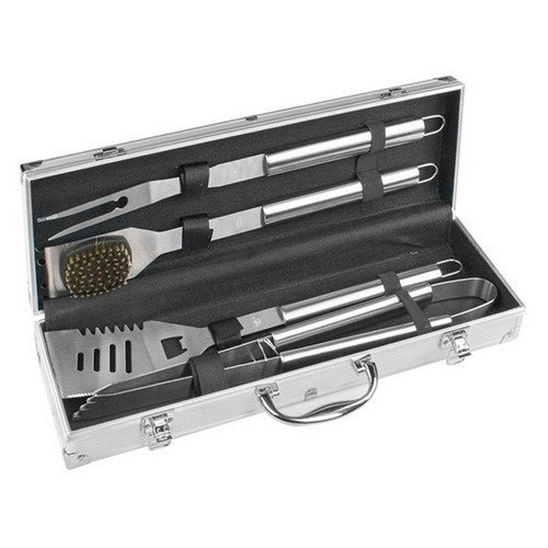 JUEGO BARBACOA BBQ EQUIPMENT 4 PIEZAS C/MALETIN